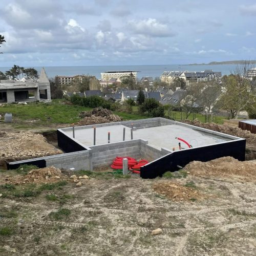 Réalisation d'un soubassement pour ossature bois PERROS-GUIREC