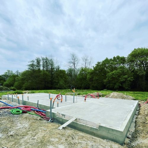 Réalisation d'un soubassement pour ossature bois  PLOUBEZRE